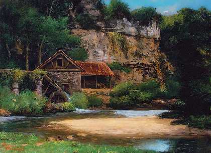 磨坊`The Mill by Gustave Courbet