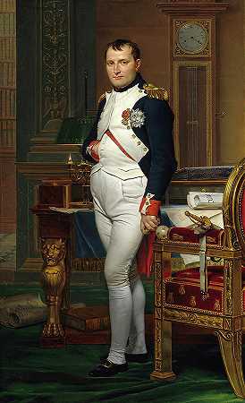 拿破仑皇帝在他的书房里`The Emperor Napoleon in His Study by Jacques Louis David