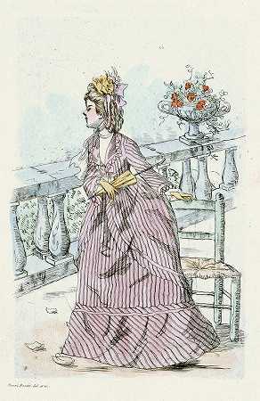 19世纪女性时尚1871`Modes feminines du XIXe siecle 1871 (1908) by Henri Boutet