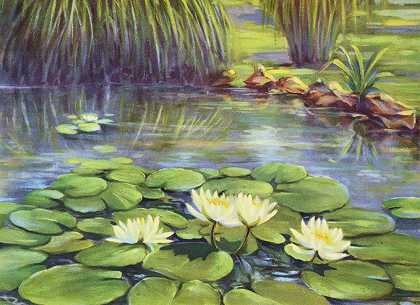 睡莲`Water lily (1937) by Lafayette F. Cargill