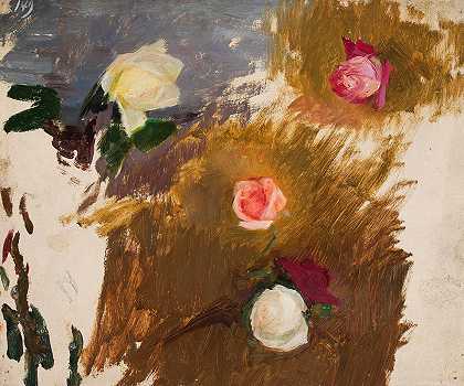 雅尔塔——鲜花`Yalta – flowers (1899) by Jan Ciągliński