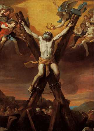 圣安德鲁受难`The crucifixion of St Andrew (circa 1651) by Mattia Preti