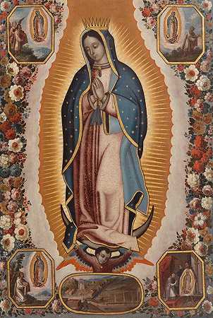 瓜达卢佩圣母`Virgin of Guadalupe (circa 1720) by Antonio de Torres