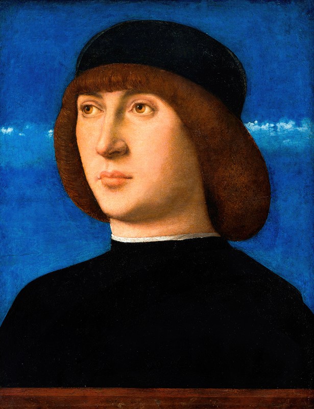 一个年轻人的肖像`Portrait of a Young Man (c. 1490) by Giovanni Bellini