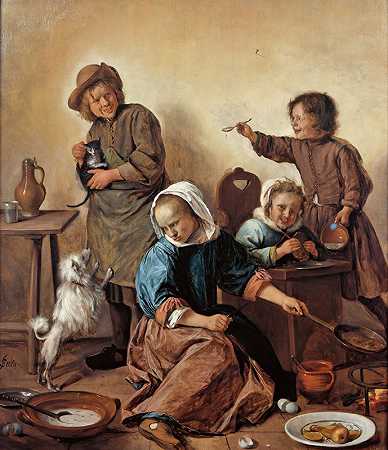 儿童餐`The Children’s Meal ( c. 1665) by Jan Steen