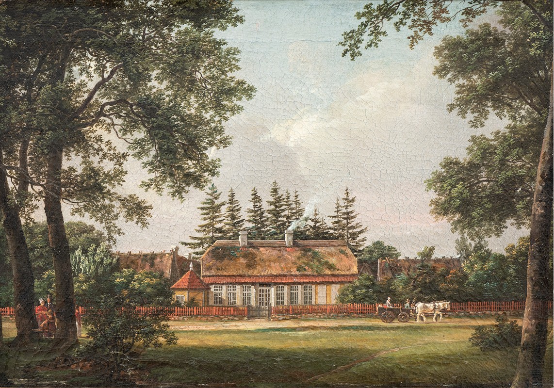 &林业。森林的房子，希勒德`Skovlyst. A forester’s house, Hillerød (1812~1813) by Johan Christian Dahl