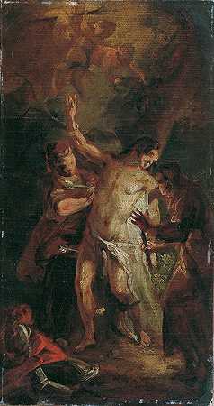 圣塞巴斯蒂安与女性`Der heilige Sebastian und die Frauen (1778) by Josef Anton Mesmer
