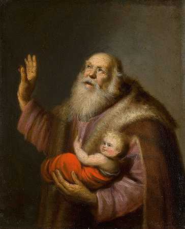 西缅与基督之子`Simeon and the Christ Child (c. 1700)