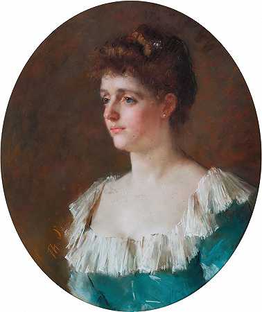 玛丽亚·科妮莉亚·希梅尔彭宁克·范德奥耶（1857-1891）`Maria Cornelia Schimmelpenninck van der Oye (1857~1891) (1880) by Thérèse Schwartze