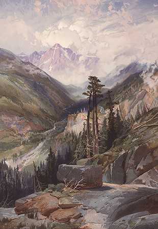 科罗拉多州圣十字山`The Mountain of the Holy Cross, Colorado (1875) by Thomas Moran