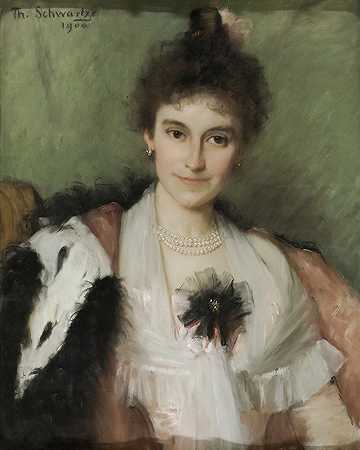 阿米莉亚·伊丽莎·范·莱文（1862-1923）`Amelia Eliza van Leeuwen (1862~1923) (1900) by Thérèse Schwartze