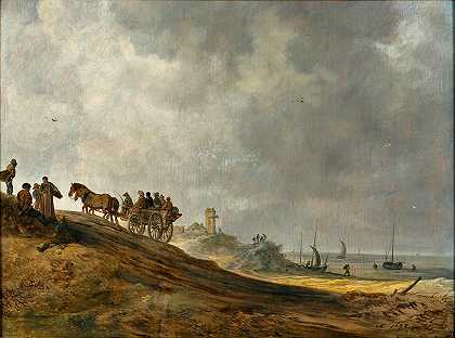 海滩图片` Beach Picture (1638) by Jan van Goyen