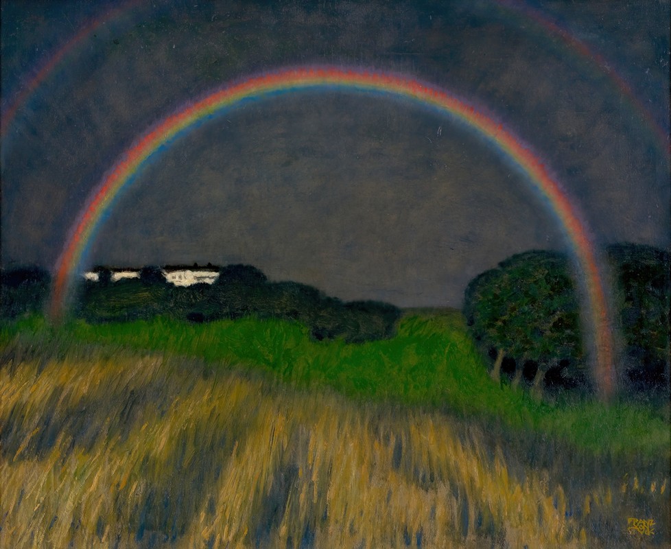 彩虹景观`Rainbow landscape (1927) by Franz von Stuck
