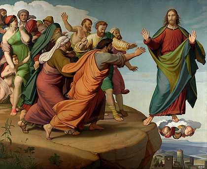 基督逃离法利赛人`Christ Escapes the Pharisees by Johann Friedrich Overbeck