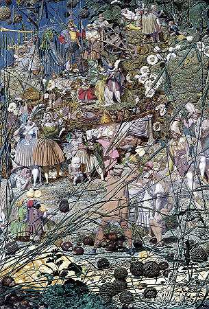 《仙女小伙记》大师级的笔触，1855-1864年`The Fairy Feller\’s Master-Stroke, 1855-1864 by Richard Dadd