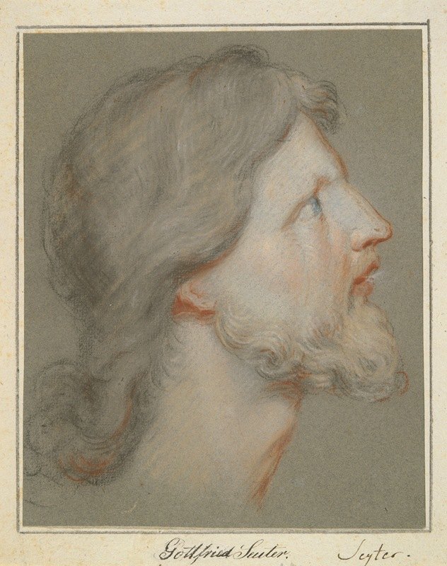 基督的头`Head of Christ (1744–47) by Johann Gottfried Saiter