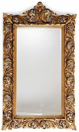 ` by Großer Spiegel- oder Bilderrahmen im Florentiner Stil, 2. Hälfte 19. Jahrhundert