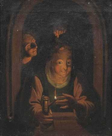 戈德弗里德·沙尔肯（1643-1706年在位）继承人` by Godfried Schalcken (Made 1643-1706 Den Haag) Nachfolge