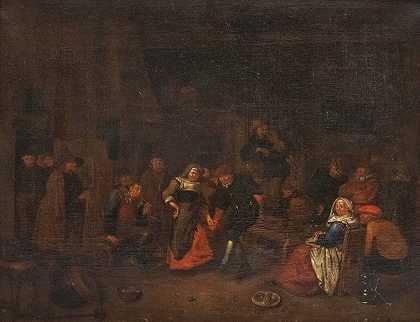 Jan Miense Molenear（1610-1668年的哈莱姆）在上的周界` by Jan Miense Molenaer (Harlem um 1610-1668) Umkreis