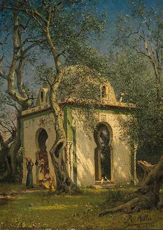 莱因霍尔德·威廉·冯·莫勒·雷奥尼尔19世纪的绘画和。 by Reinhold Wilhelm von Möller