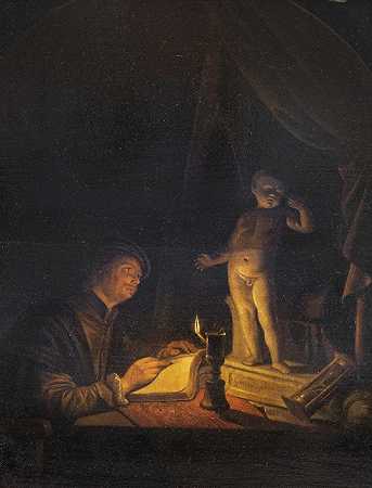 杰拉德（Gerrit）窦，17岁的继任者/18世纪复活节` by Gerard (Gerrit) Dou, Nachfolger 17./18. Jahrhundert
