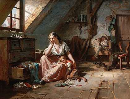 19世纪的阿洛伊斯·舍恩·霍伊绘画和。 by Alois Schönn