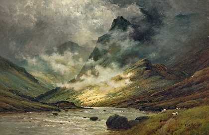 阿尔弗雷德·丰维尔·德·布莱恩斯基是19世纪年轻的奥尼尔绘画和。c。` by Alfred Fontville de Bréanski der Jüngere
