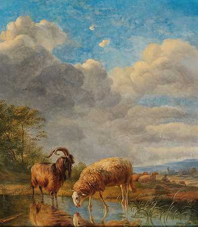 巴尔塔萨·保罗·奥梅甘克，19世纪的绘画。c。` by Balthasar Paul Ommeganck