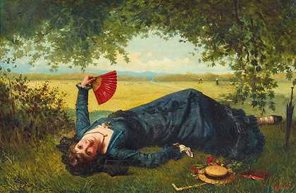 欧内斯特·杜伊斯19世纪的绘画。 by Ernest Duez