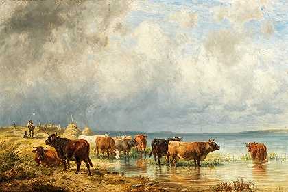 弗里德里希·沃尔茨，19世纪的画作。 by Friedrich Voltz
