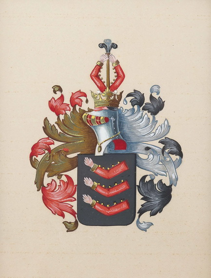 ` by Heraldik: Zwei adelige Wappen einer Familie, Salzburgisch? um 1900