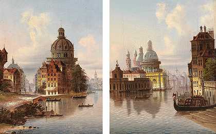 约翰·威廉·扬科夫斯基，19世纪的绘画。c。` by Johann Wilhelm Jankowsky