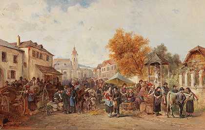 伊格纳兹·埃尔明格，19世纪的绘画。` by Ignaz Ellminger