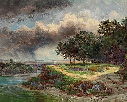 威廉·斯坦菲尔德，19世纪的绘画。` by Wilhelm Steinfeld