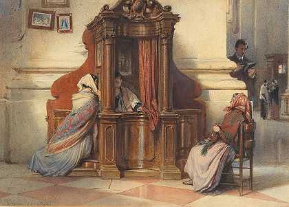 路德维希·约翰·帕西尼的19世纪画作。 by Ludwig Johann Passini