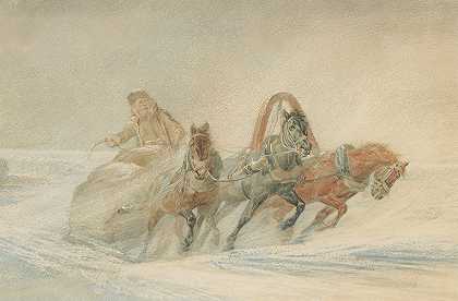 鲁道夫·费多罗维奇·弗伦茨《19世纪的绘画》。 by Rudolf Fedorovich Frentz