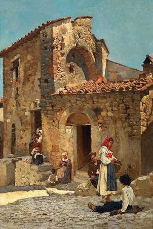 Michele Cammarano，19世纪的绘画。 by Michele Cammarano
