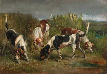 本诺·亚当，19世纪的绘画。 by Benno Adam