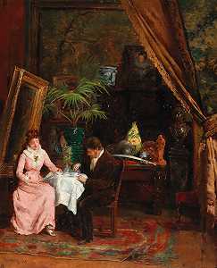 迈克尔·冯·蒙卡西，19世纪的绘画。 by 
										Michael von Munkacsy