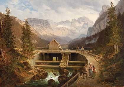 1860年左右的奥地利艺术家。19世纪的绘画。 by Österreichischer Künstler um 1860