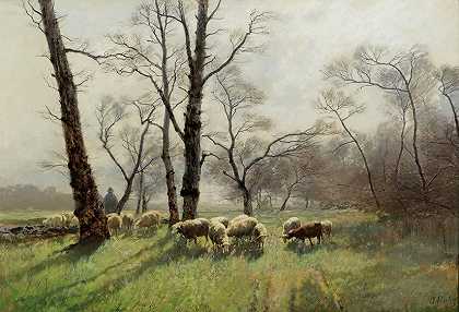 奥古斯特·芬克，19世纪的绘画。 by August Fink