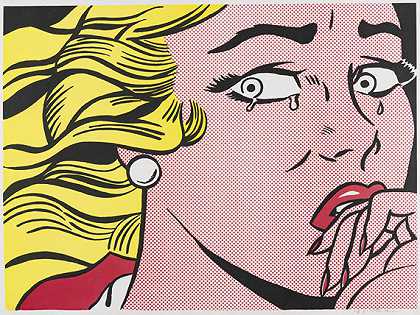 哭泣的女孩，1963年。 by Roy Lichtenstein