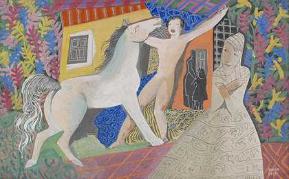 《新娘与马背》，1930年。 by Béla Kádár