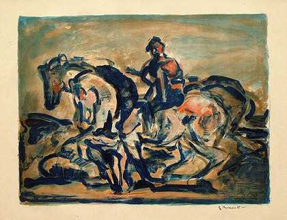 1910年，一个骑马的人 by Georges Rouault