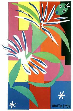 舞蹈演员Creole，1958年 by Henri Matisse