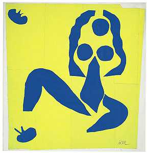 裸体蓝，青蛙（蓝色裸体，青蛙），1952年 by Henri Matisse