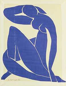 《蓝色裸体II》，1952年 by Henri Matisse