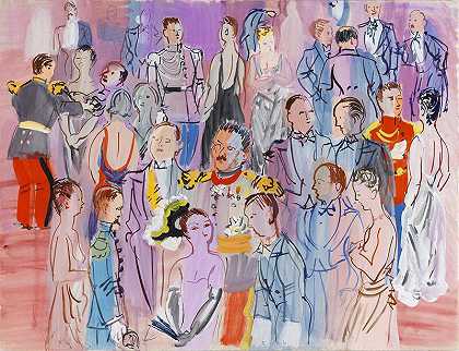 海军部招待会，约1935年 by Raoul Dufy