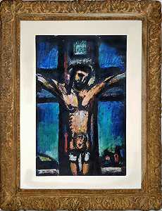 耶稣受难记：出自Lewisohn系列。，1930 by Georges Rouault