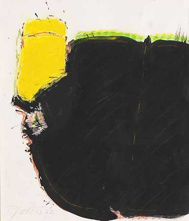 黑色，黄绿色相间，196年。 by Georg Karl Pfahler
